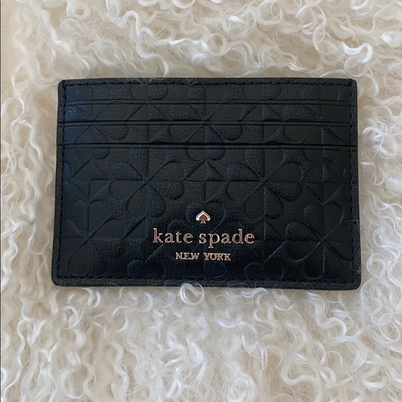 kate spade Accessories - Kate Spade Holli Spade Clover Embossed Card Holder